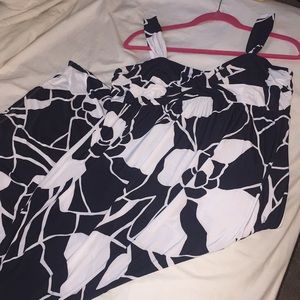 Alfani Long Black and White Dress